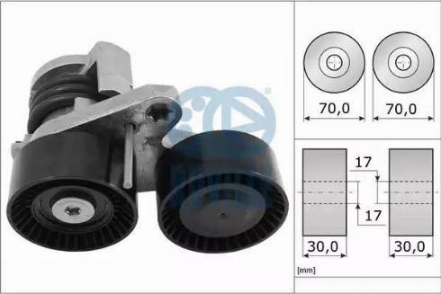 Ruville 57610 - Tendicinghia, Cinghia Poly-V autozon.pro