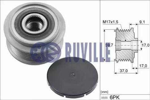 Ruville 57062 - Puleggia cinghia, Alternatore autozon.pro