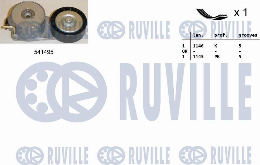 Ruville 570096 - Kit Cinghie Poly-V autozon.pro