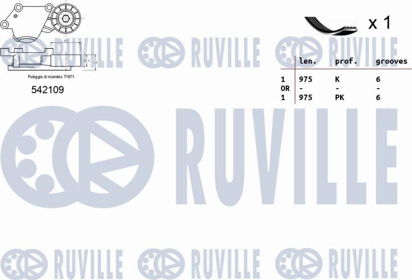 Ruville 570091 - Kit Cinghie Poly-V autozon.pro