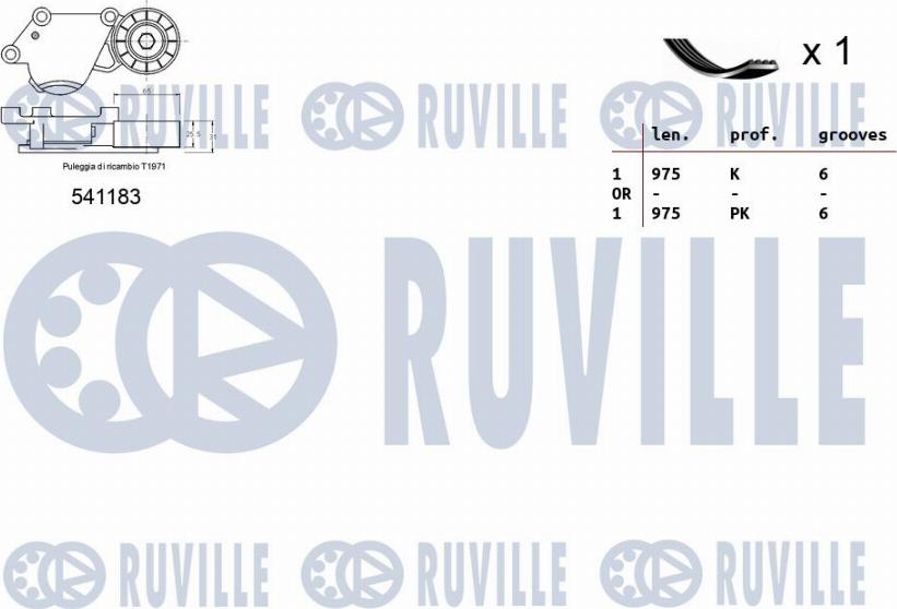 Ruville 570092 - Kit Cinghie Poly-V autozon.pro