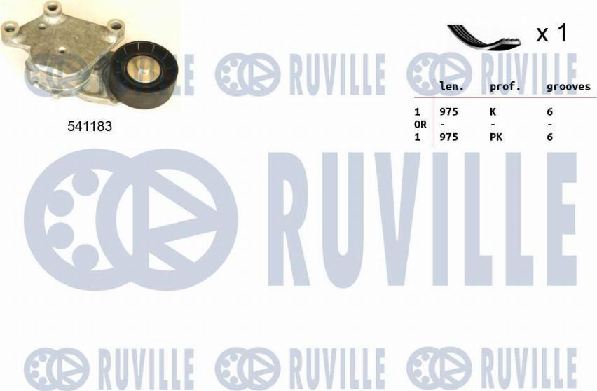 Ruville 570092 - Kit Cinghie Poly-V autozon.pro