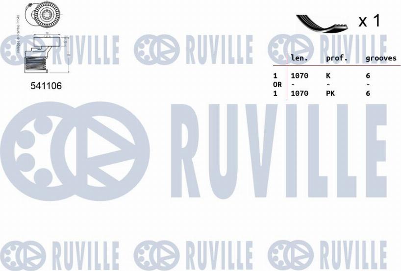 Ruville 570064 - Kit Cinghie Poly-V autozon.pro