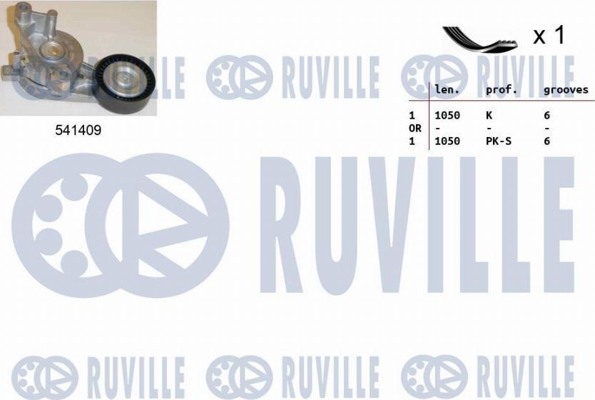 Ruville 570089 - Kit Cinghie Poly-V autozon.pro