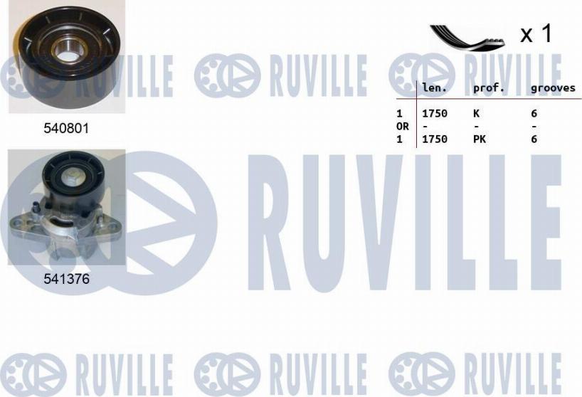 Ruville 570084 - Kit Cinghie Poly-V autozon.pro