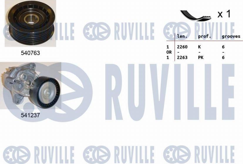 Ruville 570085 - Kit Cinghie Poly-V autozon.pro