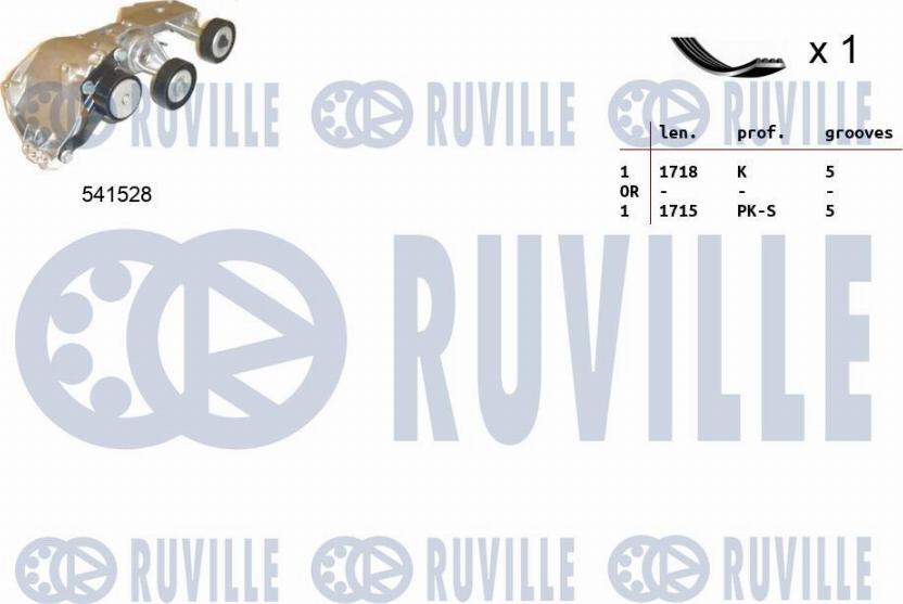 Ruville 570086 - Kit Cinghie Poly-V autozon.pro