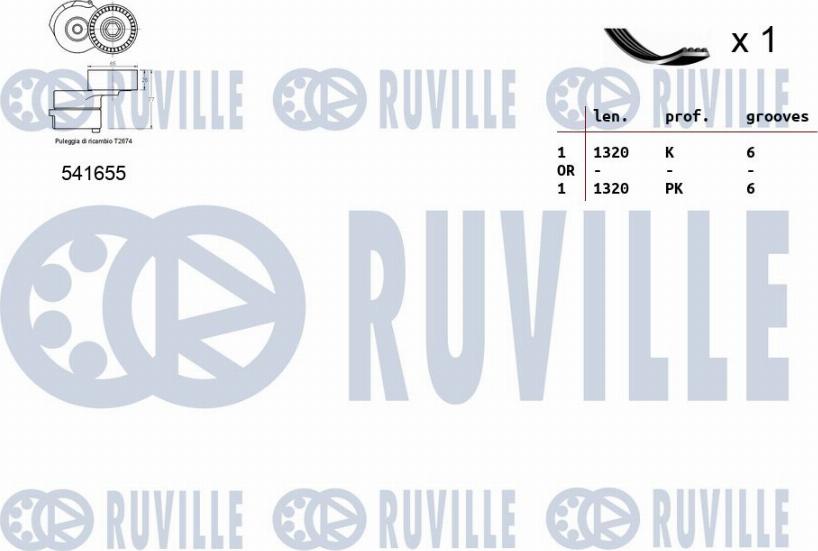 Ruville 570079 - Kit Cinghie Poly-V autozon.pro