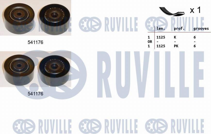 Ruville 570072 - Kit Cinghie Poly-V autozon.pro