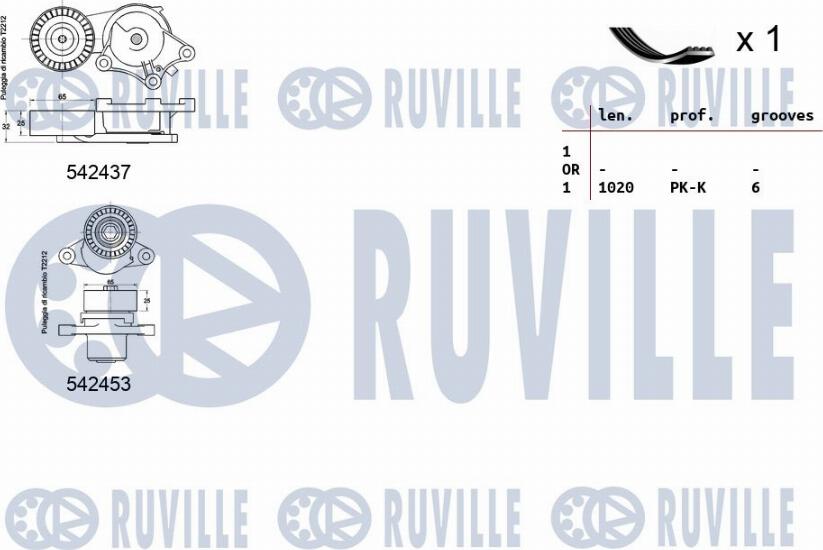 Ruville 570191 - Kit Cinghie Poly-V autozon.pro