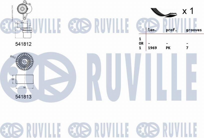 Ruville 570192 - Kit Cinghie Poly-V autozon.pro