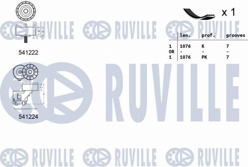 Ruville 570109 - Kit Cinghie Poly-V autozon.pro