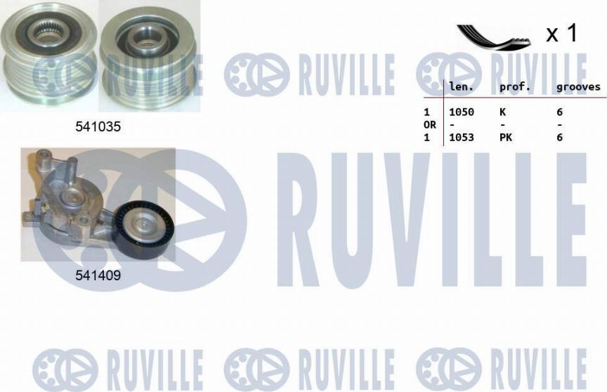 Ruville 570102 - Kit Cinghie Poly-V autozon.pro