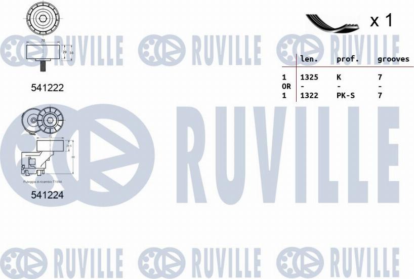 Ruville 570107 - Kit Cinghie Poly-V autozon.pro