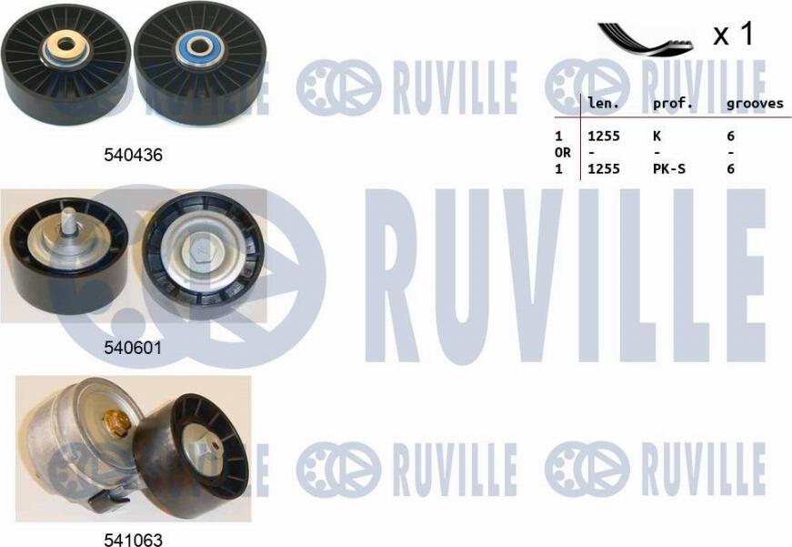 Ruville 570116 - Kit Cinghie Poly-V autozon.pro