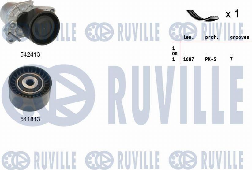 Ruville 570189 - Kit Cinghie Poly-V autozon.pro