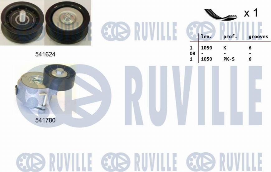 Ruville 570185 - Kit Cinghie Poly-V autozon.pro