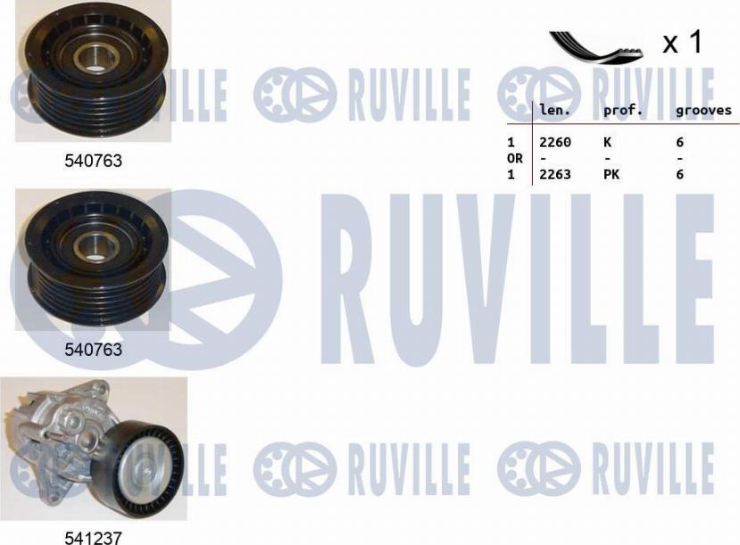 Ruville 570183 - Kit Cinghie Poly-V autozon.pro