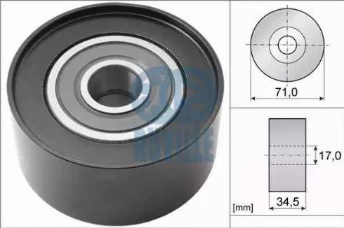 Ruville 57074 - Galoppino / Guidacinghia, Cinghia Poly-V autozon.pro