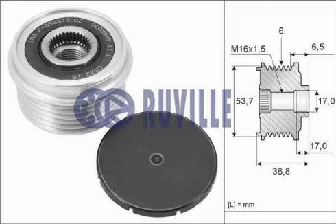 Ruville 57101 - Puleggia cinghia, Alternatore autozon.pro