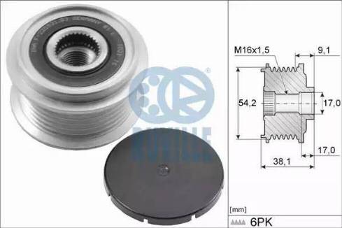 Ruville 57103 - Puleggia cinghia, Alternatore autozon.pro