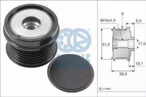 Ruville 57117 - Puleggia cinghia, Alternatore autozon.pro