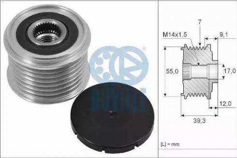 Ruville 57716 - Puleggia cinghia, Alternatore autozon.pro