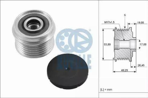 Ruville 57713 - Puleggia cinghia, Alternatore autozon.pro