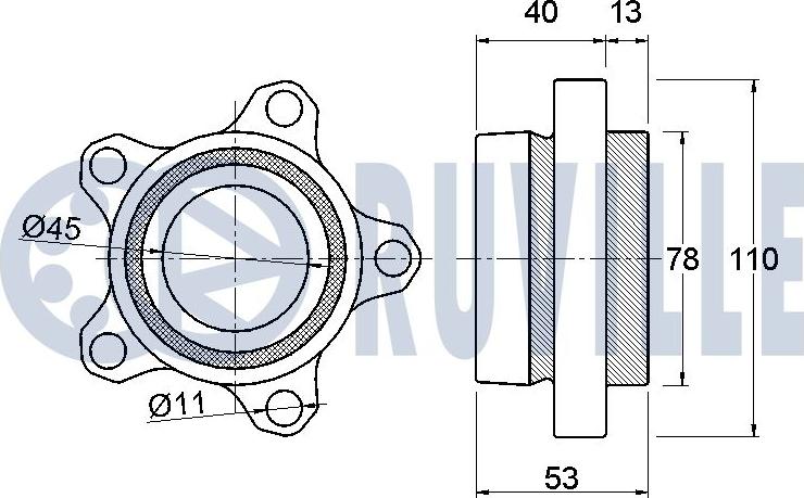 Ruville 220989 - Kit cuscinetto ruota autozon.pro