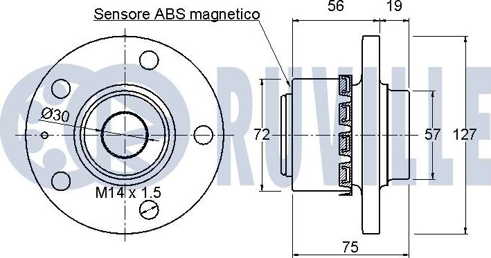 Ruville 220939 - Kit cuscinetto ruota autozon.pro