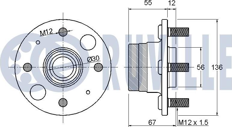 Ruville 220023 - Kit cuscinetto ruota autozon.pro