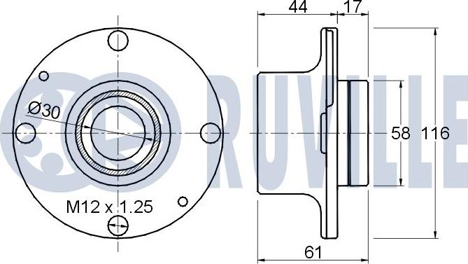 Ruville 220298 - Kit cuscinetto ruota autozon.pro