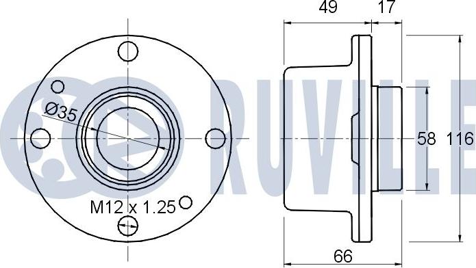 Ruville 220284 - Kit cuscinetto ruota autozon.pro