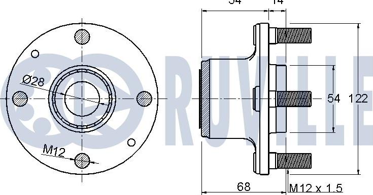 Ruville 220764 - Kit cuscinetto ruota autozon.pro