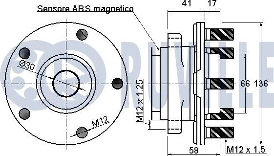 Ruville 221421 - Kit cuscinetto ruota autozon.pro