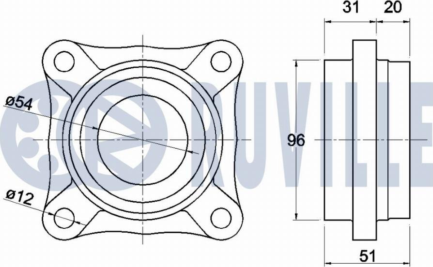 Ruville 221544 - Kit cuscinetto ruota autozon.pro