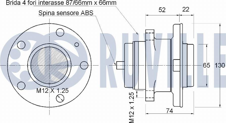 Ruville 221850 - Kit cuscinetto ruota autozon.pro