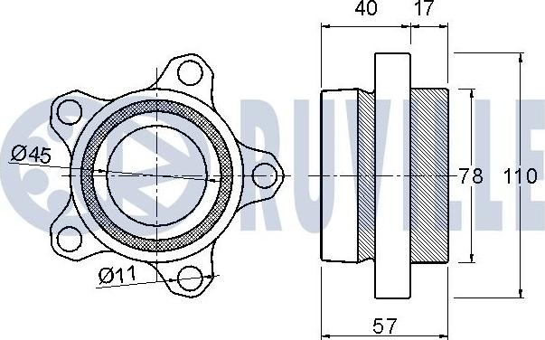 Ruville 221391 - Kit cuscinetto ruota autozon.pro