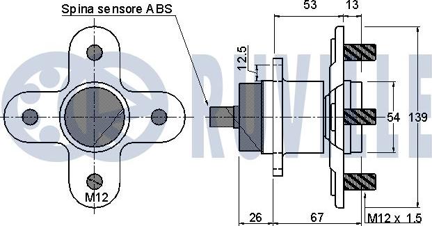 Ruville 221347 - Kit cuscinetto ruota autozon.pro