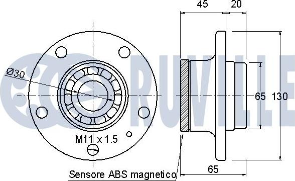 Ruville 221299 - Kit cuscinetto ruota autozon.pro