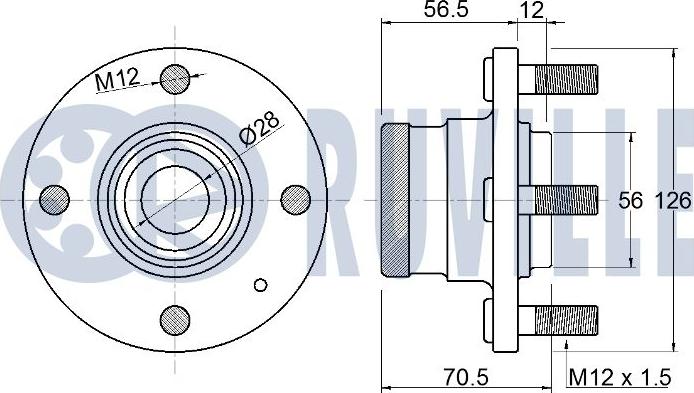 Ruville 221756 - Kit cuscinetto ruota autozon.pro