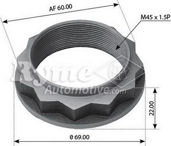 Automotive RYME 332058 - Dado, Fuso dell'asse autozon.pro