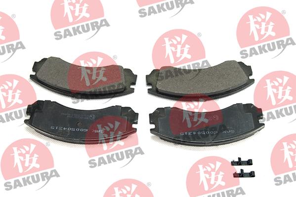 SAKURA 600-50-4315 - Kit pastiglie freno, Freno a disco autozon.pro