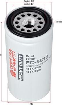 SAKURA Automotive FC-5512 - Filtro carburante autozon.pro