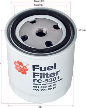 SAKURA Automotive FC-5301 - Filtro carburante autozon.pro