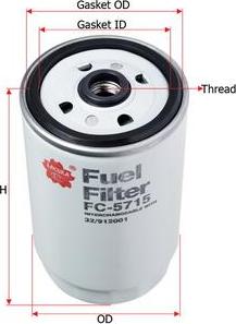 SAKURA Automotive FC-5715 - Filtro carburante autozon.pro