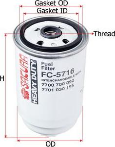 SAKURA Automotive FC-5716 - Filtro carburante autozon.pro