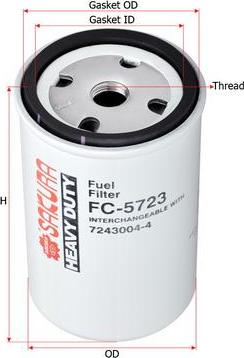 SAKURA Automotive FC-5723 - Filtro carburante autozon.pro