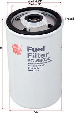 SAKURA Automotive FC-68030 - Filtro carburante autozon.pro