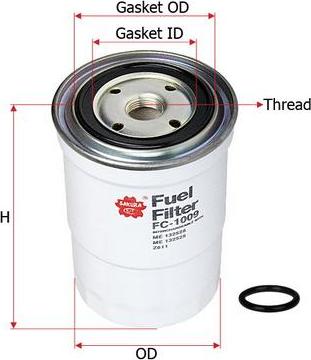 SAKURA Automotive FC-1009 - Filtro carburante autozon.pro